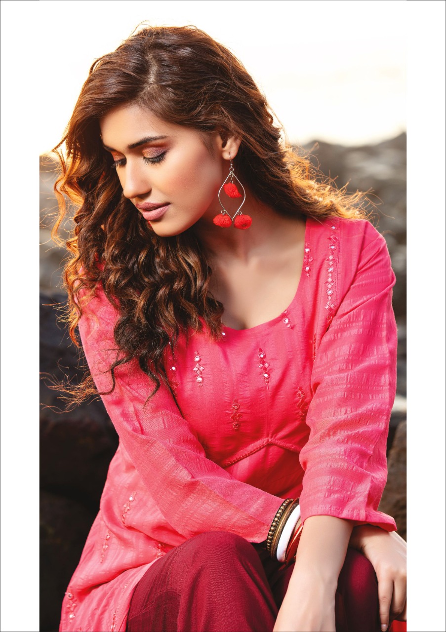 Wanna Looks Presents Pearl Super Fancy Rayon Kurti With Plazzo Concepts Catalog At Wholesale Rate In Surat