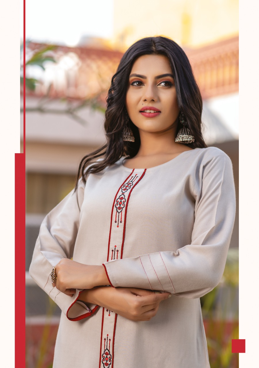 Wanna Looks Presents Palak Designer Fancy Rayon Heavy Print Kurti With Pant Concept Catalog At Wholesale Rate In Surat