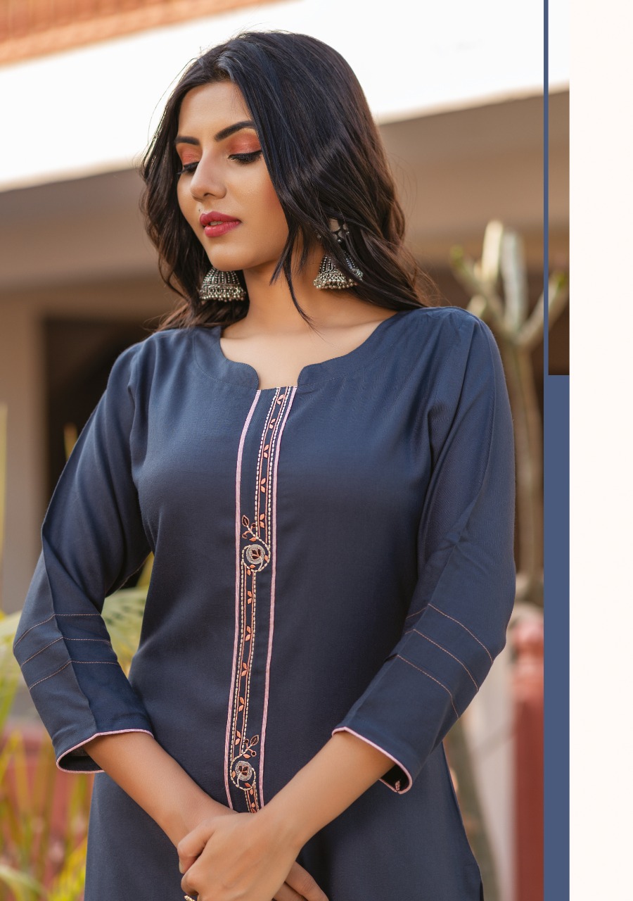 Wanna Looks Presents Palak Designer Fancy Rayon Heavy Print Kurti With Pant Concept Catalog At Wholesale Rate In Surat