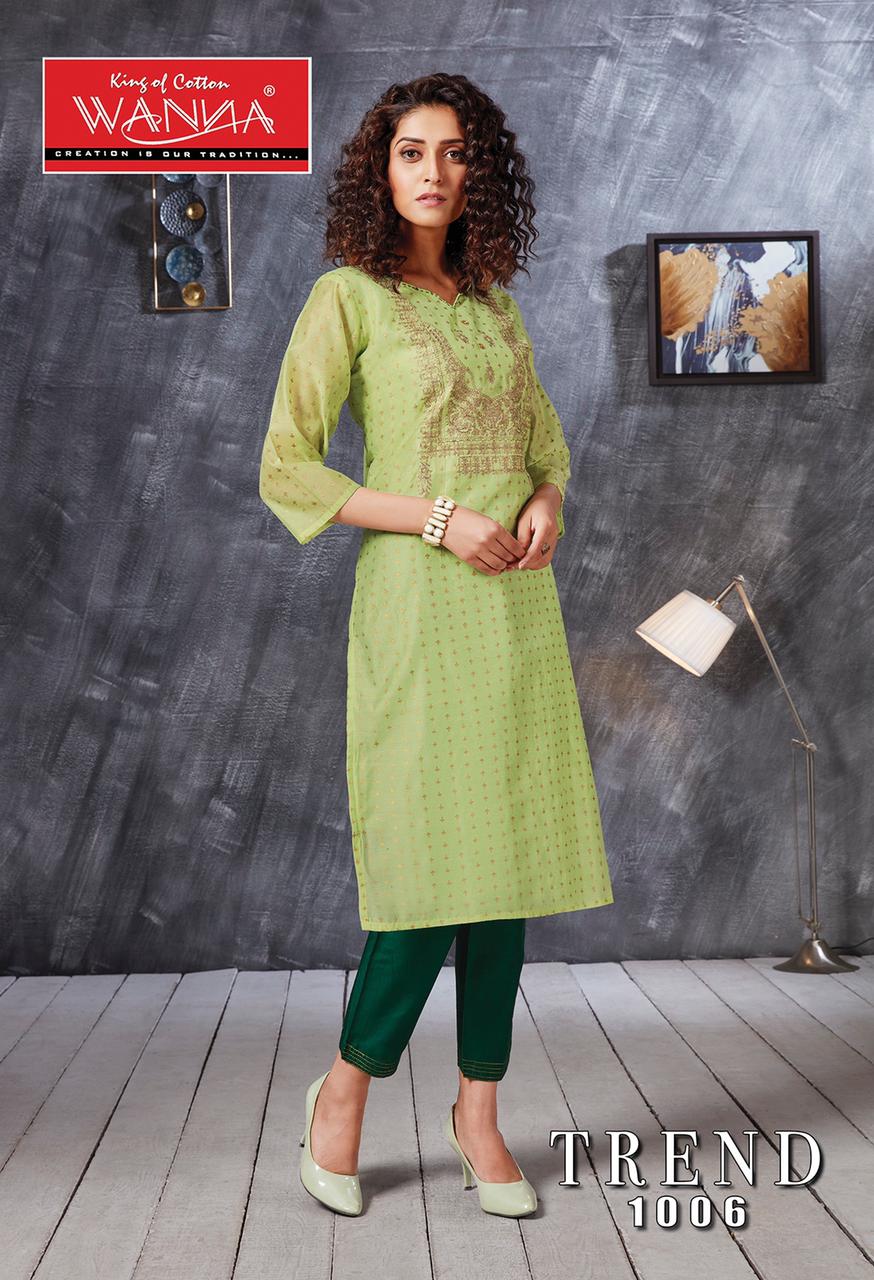 Wanna Looks Presents Trend Designer Silk Kurti With Jaam Satin Pant Concepts Collections At Wholesale Rate In Surat