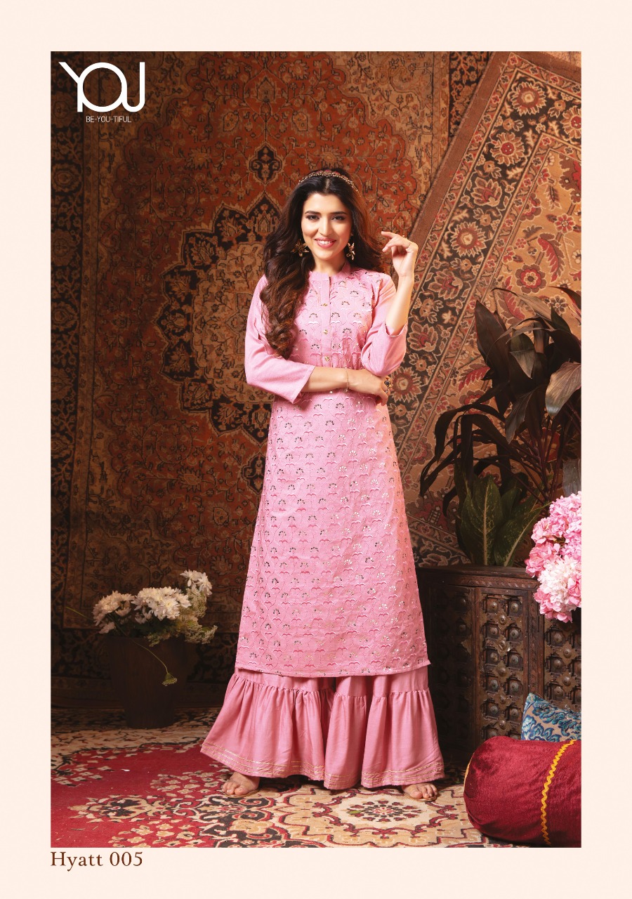 Wanna Looks Presents Hyatt Fancy Pure Rayon Coil Heavy Designer  Kurti With Sharara Concepts Catalog At Wholesale Rate In Surat