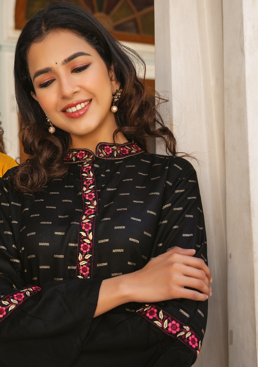 Wanna Looks Presents Saloni Designer Casual Fancy Rayon Kurti Catalog At Wholesale Rate In Surat