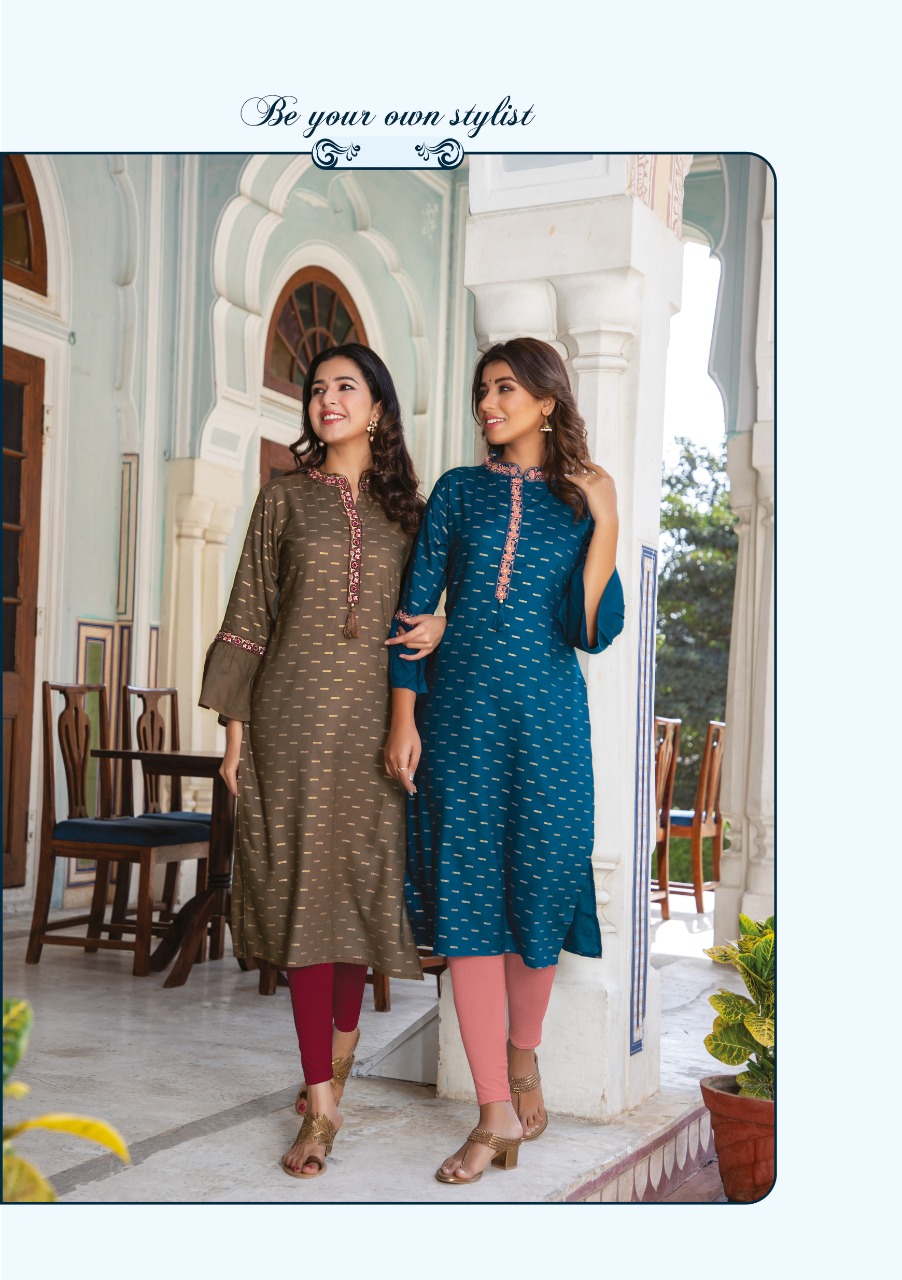 Wanna Looks Presents Saloni Designer Casual Fancy Rayon Kurti Catalog At Wholesale Rate In Surat