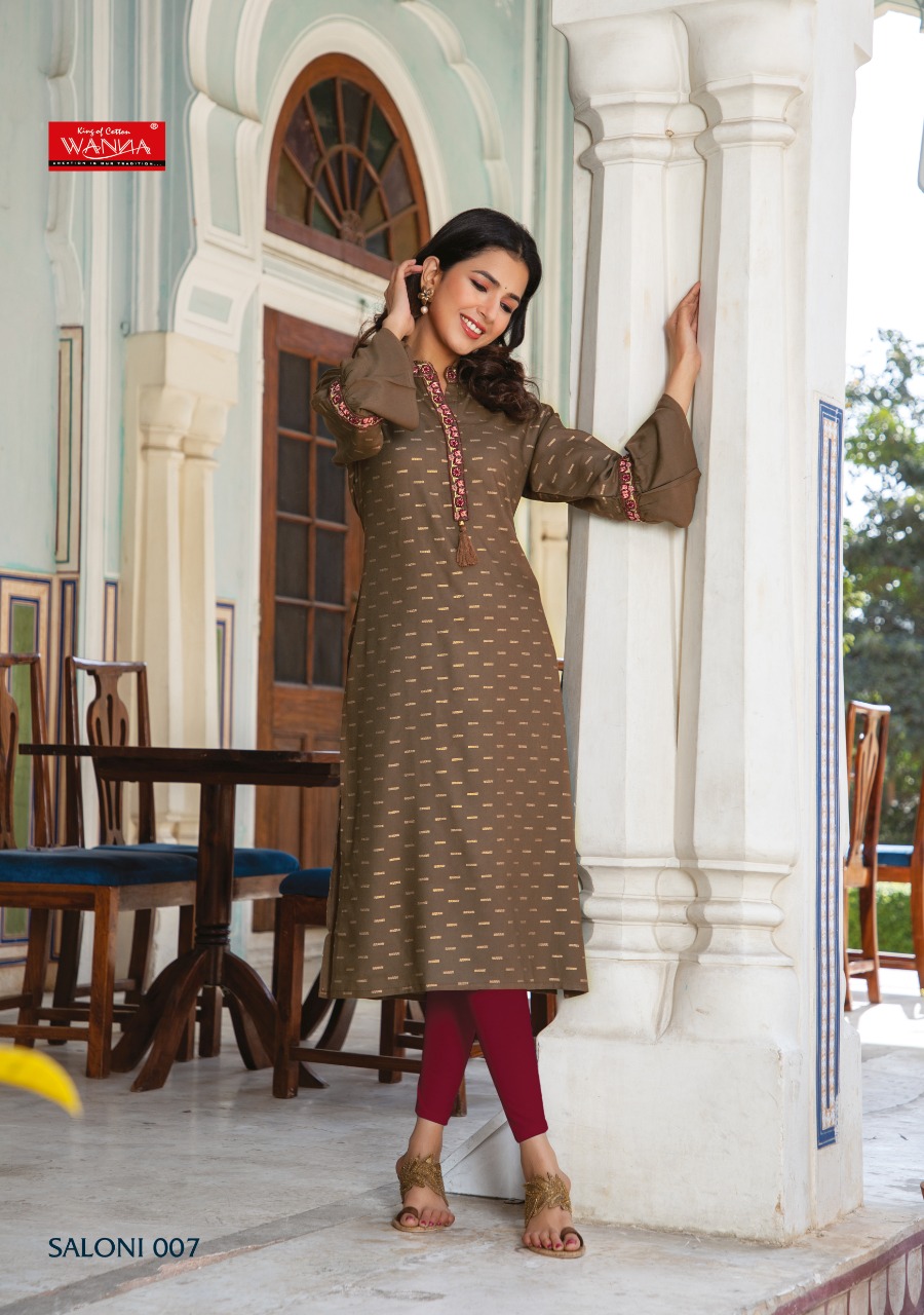 Wanna Looks Presents Saloni Designer Casual Fancy Rayon Kurti Catalog At Wholesale Rate In Surat