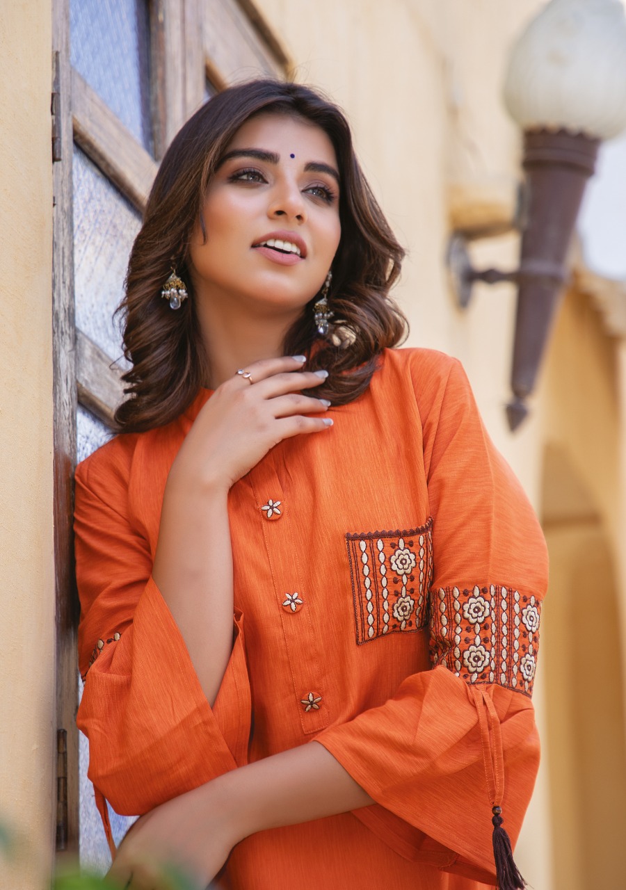 Wanna Looks Presents Samaira Vol-8 Designer Embroidery Rayon Melange Fancy Kurti With Bell Sleaves Catalog At Wholesale Rate In Surat