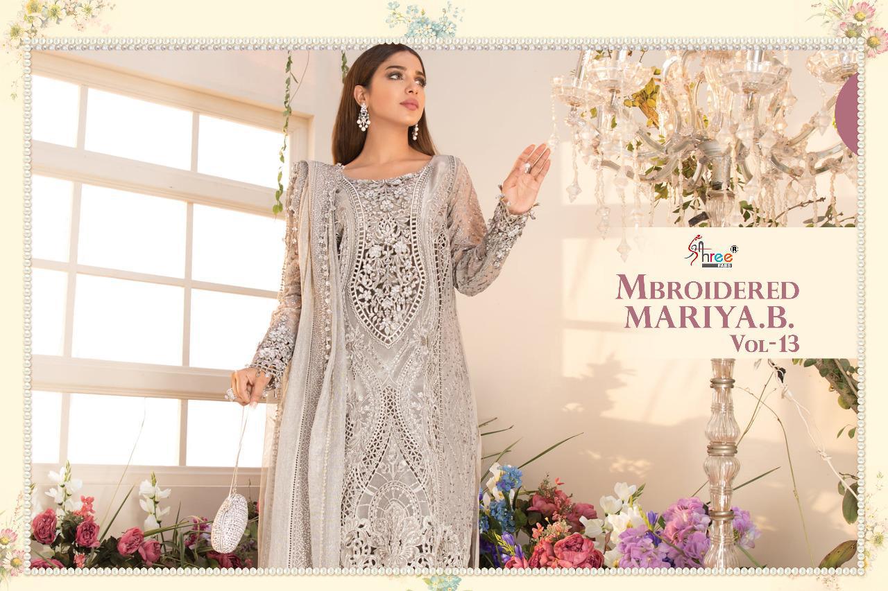 Shree Fab Presants Mbroidered Mariya.b-13 Haveay Embroderd Organja & Net Pakistani Suit Collection At Wholesale Rate In Surat