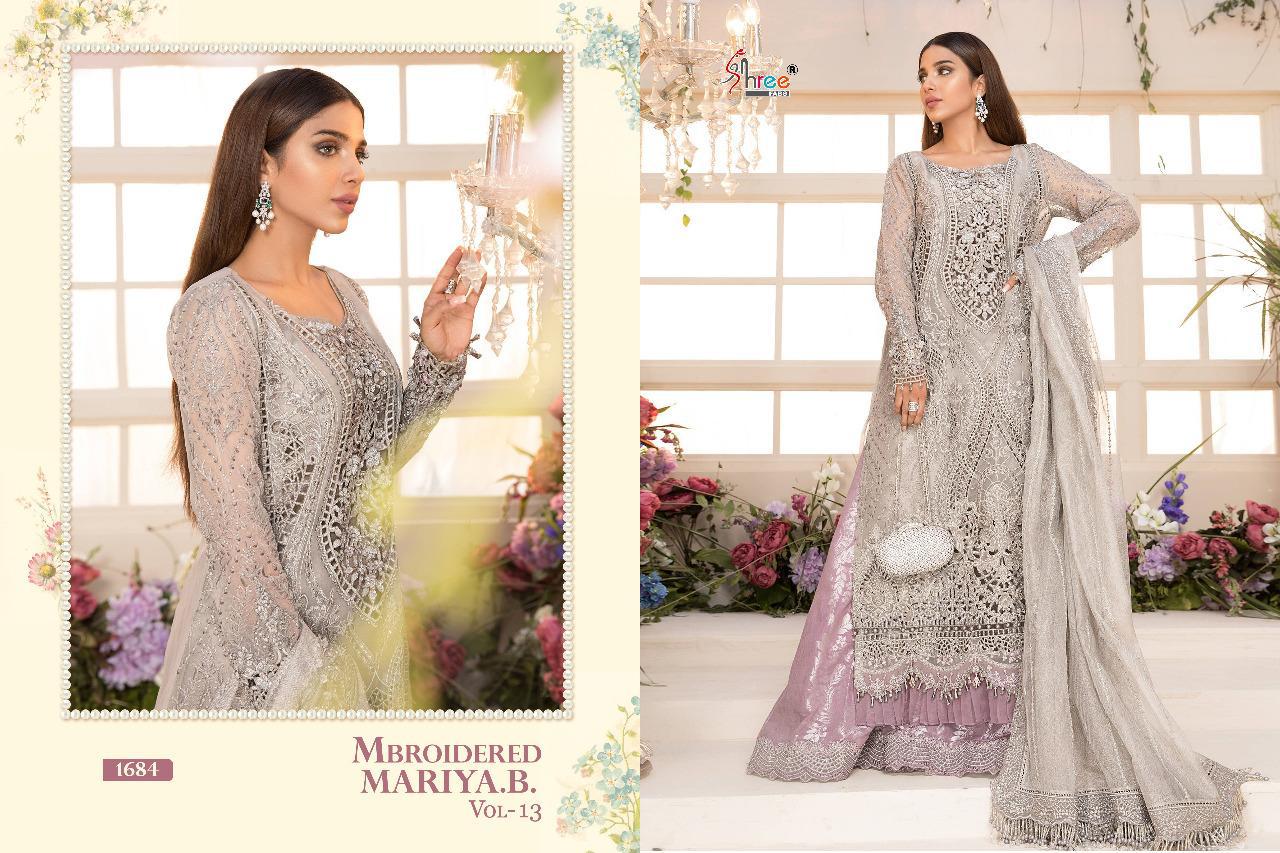 Shree Fab Presants Mbroidered Mariya.b-13 Haveay Embroderd Organja & Net Pakistani Suit Collection At Wholesale Rate In Surat