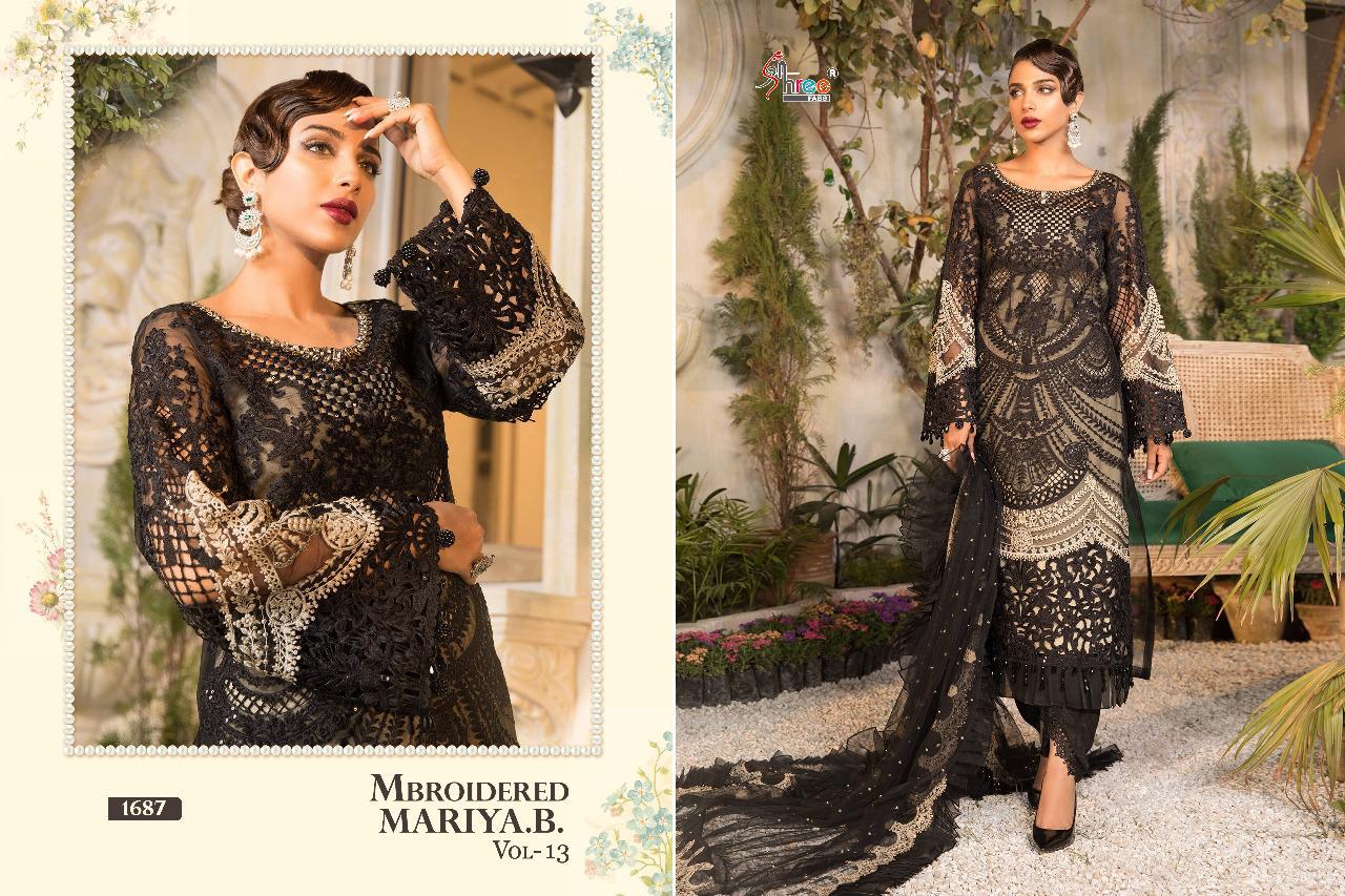 Shree Fab Presants Mbroidered Mariya.b-13 Haveay Embroderd Organja & Net Pakistani Suit Collection At Wholesale Rate In Surat