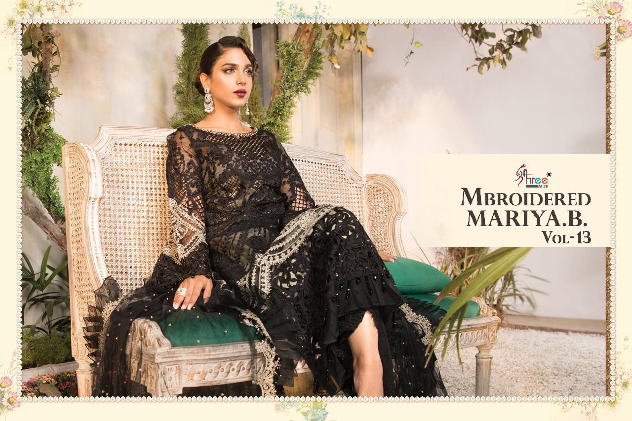 Shree Fab Presants Mbroidered Mariya.b-13 Haveay Embroderd Organja & Net Pakistani Suit Collection At Wholesale Rate In Surat