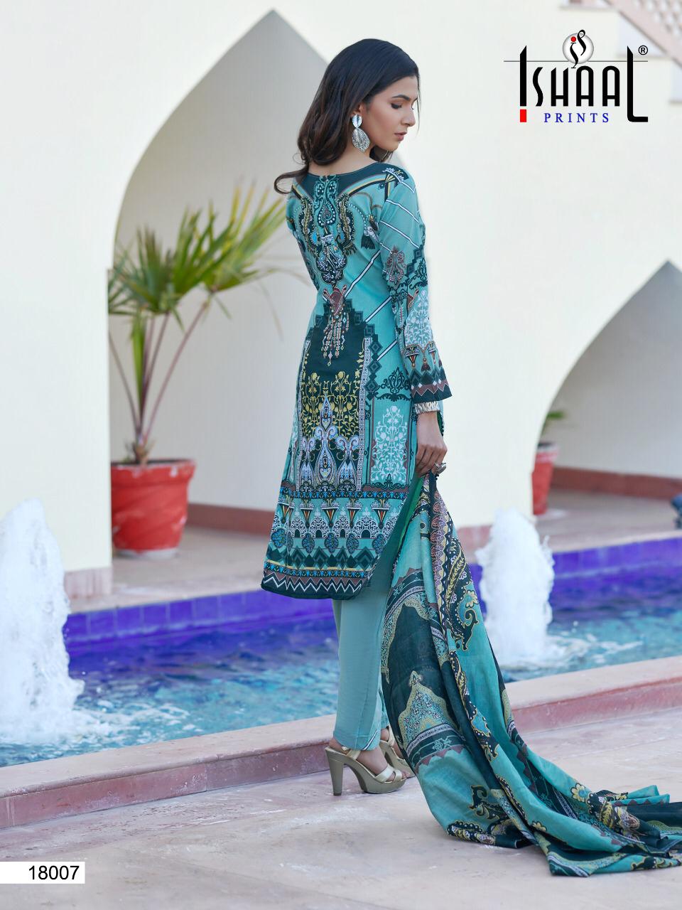 Ishaal Prints Presents Gulmohar  Vol-18  Pure Lawn Pakistani Suits Collection At Wholesale Rate In Surat