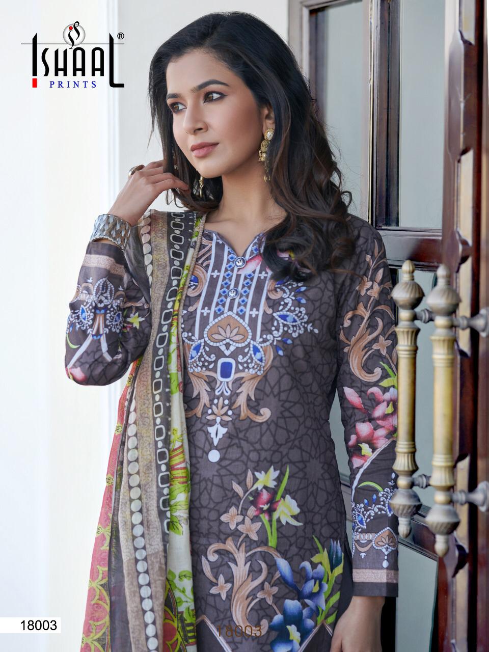 Ishaal Prints Presents Gulmohar  Vol-18  Pure Lawn Pakistani Suits Collection At Wholesale Rate In Surat
