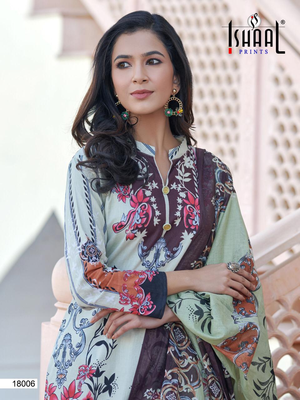 Ishaal Prints Presents Gulmohar  Vol-18  Pure Lawn Pakistani Suits Collection At Wholesale Rate In Surat