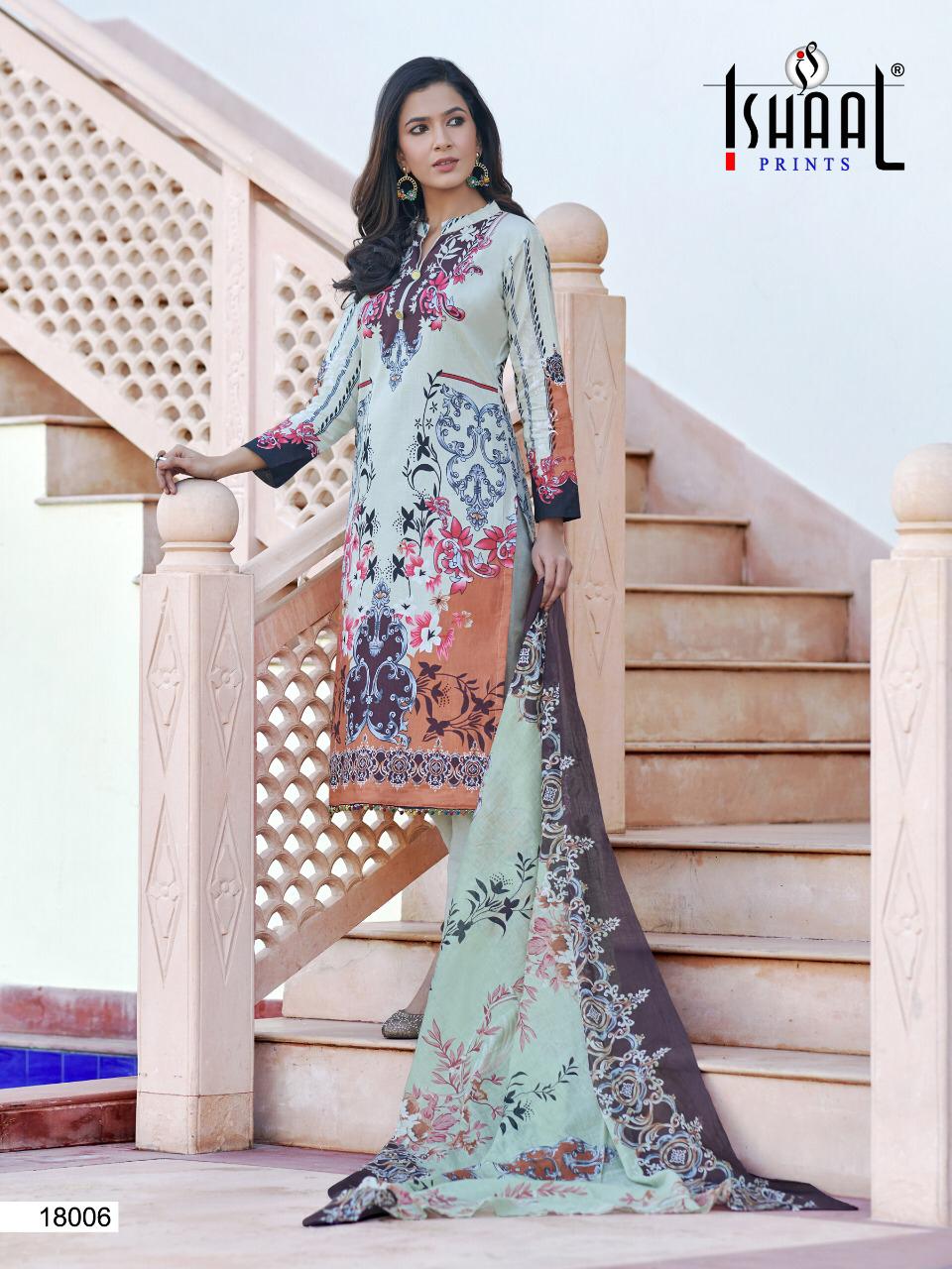 Ishaal Prints Presents Gulmohar  Vol-18  Pure Lawn Pakistani Suits Collection At Wholesale Rate In Surat