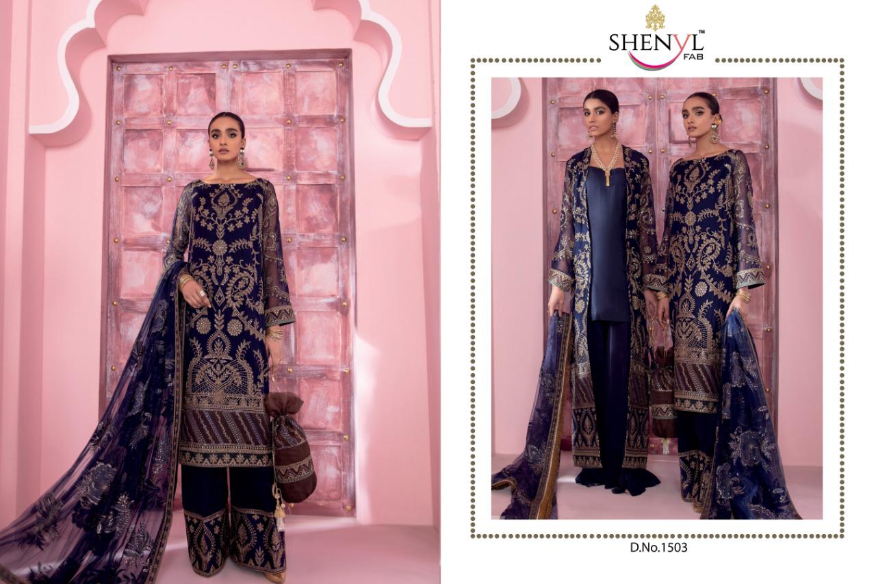 Shenyl Fab Presents Shenyl Hits Vol. 6 Exclusively Fox Georgette With Heavy Embroidery & Diamond Work Pakistani Concepts Collections At Wholesale Rate In Surat
