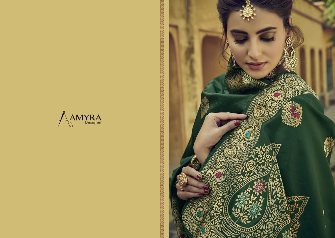 Amyra Designer Presents Shehzadi  Designer Heavy Silk Jacquard With Fancy Diamond Work Bridal Collection At Wholesale Rate In Surat