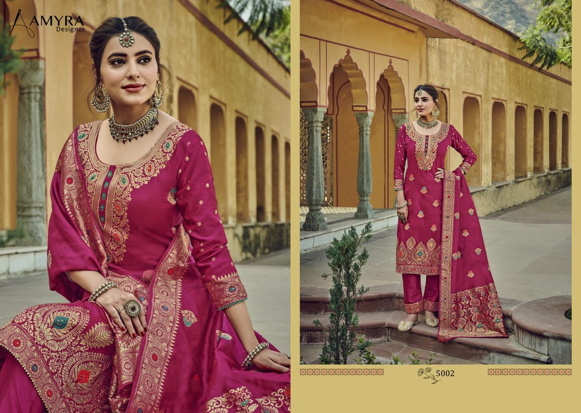 Amyra Designer Presents Shehzadi  Designer Heavy Silk Jacquard With Fancy Diamond Work Bridal Collection At Wholesale Rate In Surat
