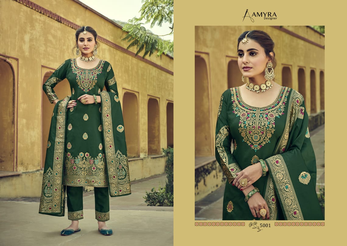 Amyra Designer Presents Shehzadi  Designer Heavy Silk Jacquard With Fancy Diamond Work Bridal Collection At Wholesale Rate In Surat