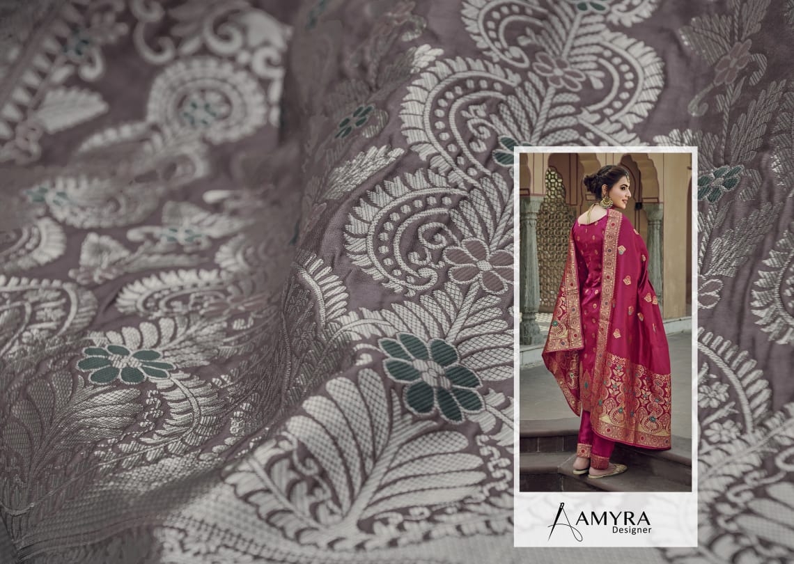 Amyra Designer Presents Shehzadi  Designer Heavy Silk Jacquard With Fancy Diamond Work Bridal Collection At Wholesale Rate In Surat