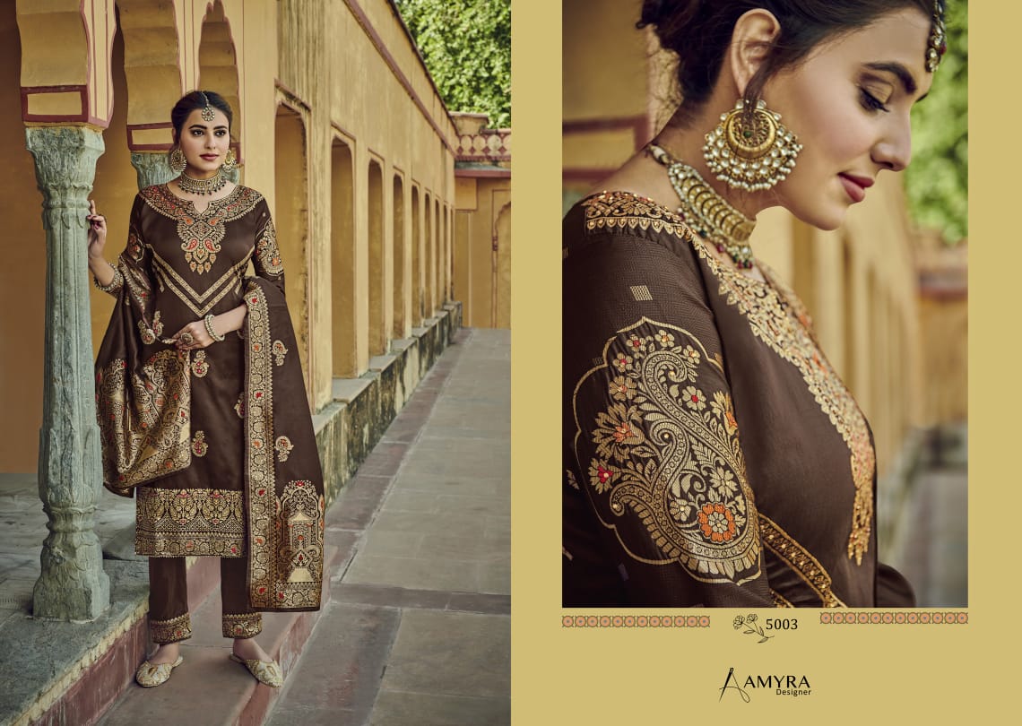 Amyra Designer Presents Shehzadi  Designer Heavy Silk Jacquard With Fancy Diamond Work Bridal Collection At Wholesale Rate In Surat
