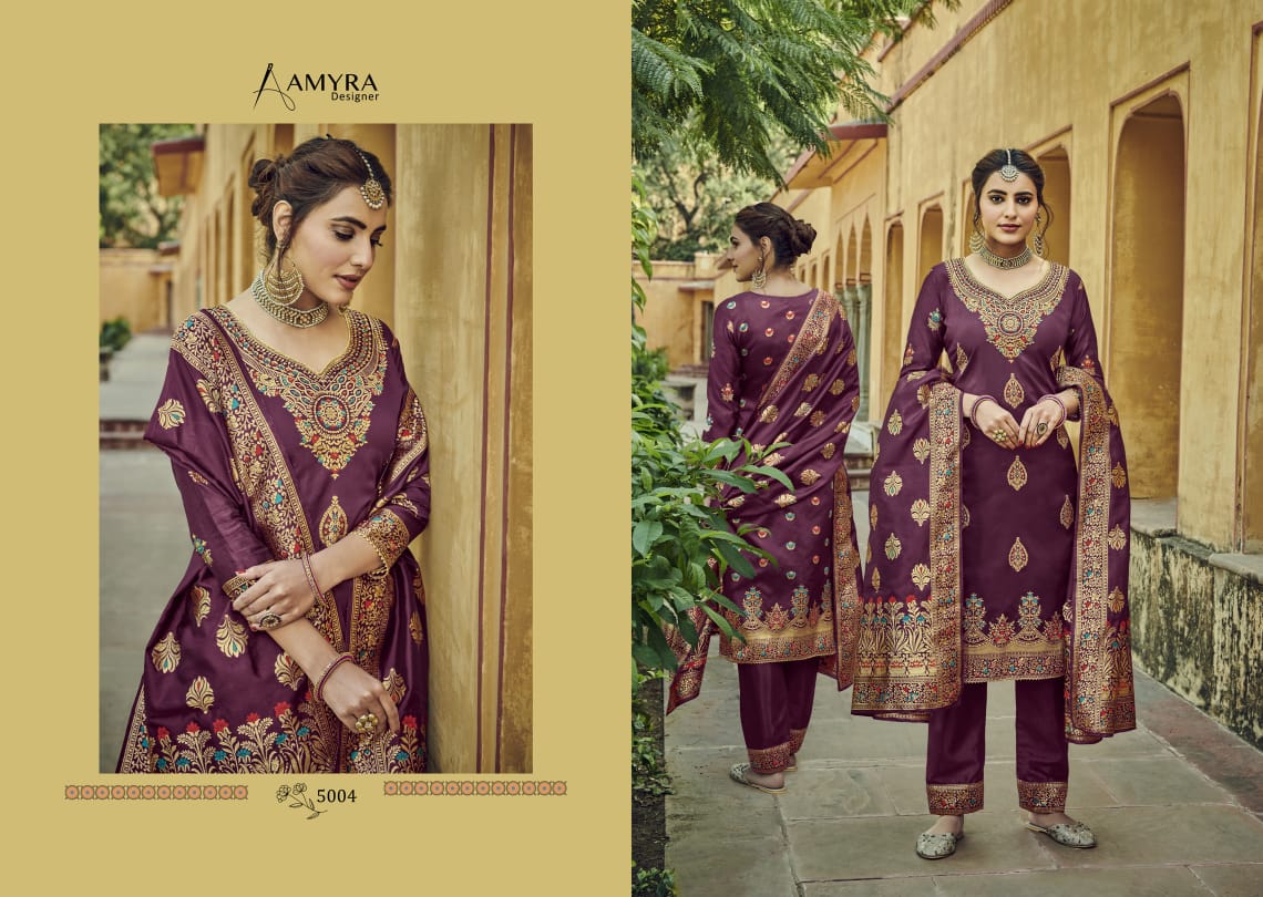 Amyra Designer Presents Shehzadi  Designer Heavy Silk Jacquard With Fancy Diamond Work Bridal Collection At Wholesale Rate In Surat