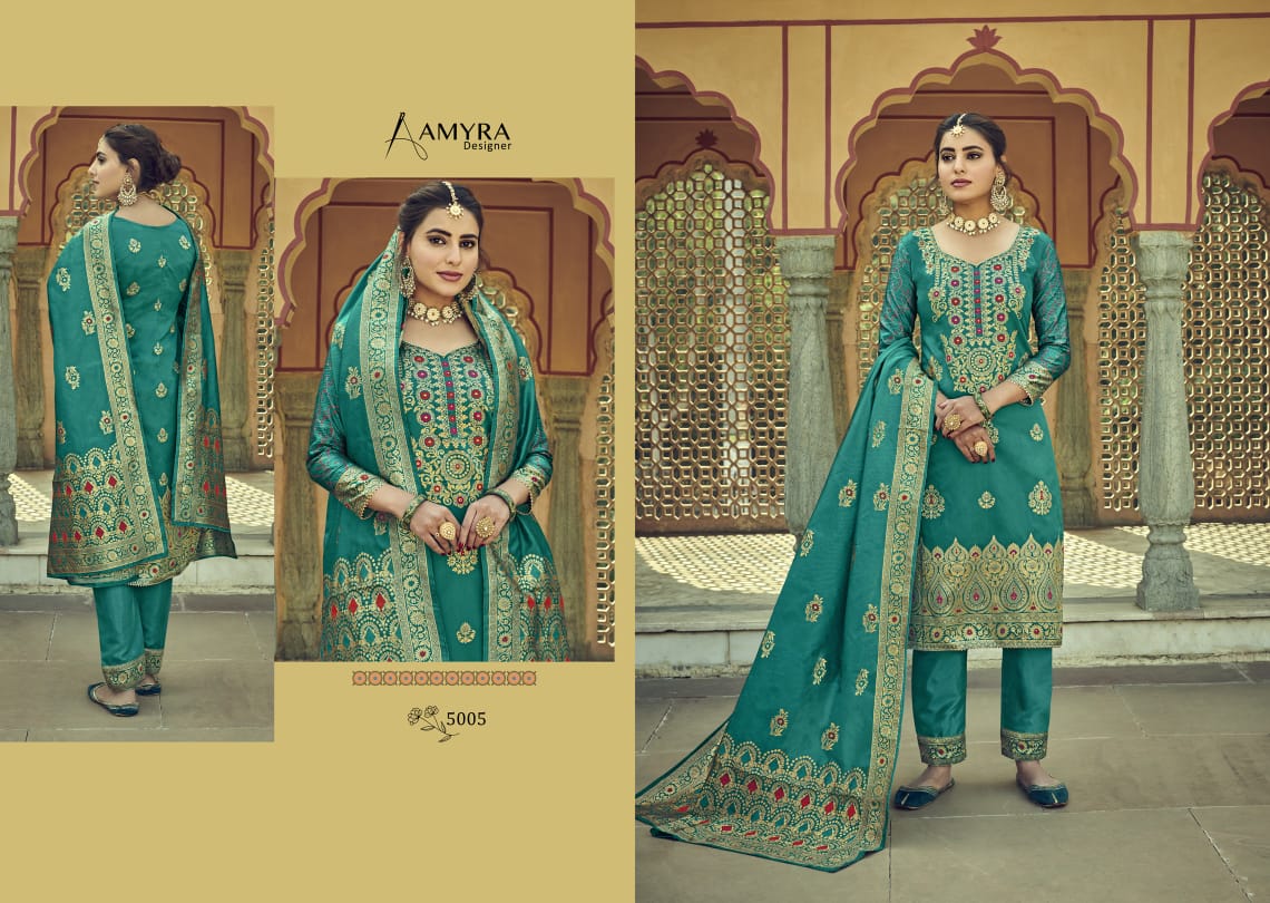 Amyra Designer Presents Shehzadi  Designer Heavy Silk Jacquard With Fancy Diamond Work Bridal Collection At Wholesale Rate In Surat
