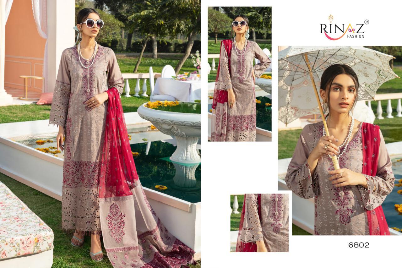 Rinaz Fashion Presents Nureh Designer Camric Cotton With Heavy Embroidery Pakistani Suits Collections At Wholesale Rate In Surat