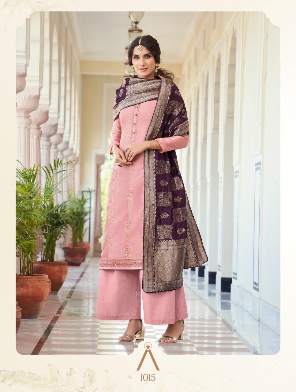 Anika Presents Suhali  Fantastic  Designer Heavy  Modal Satin Silk With Embrdary Work Salwar Kameez Catalog At Wholesale Rate In Surat