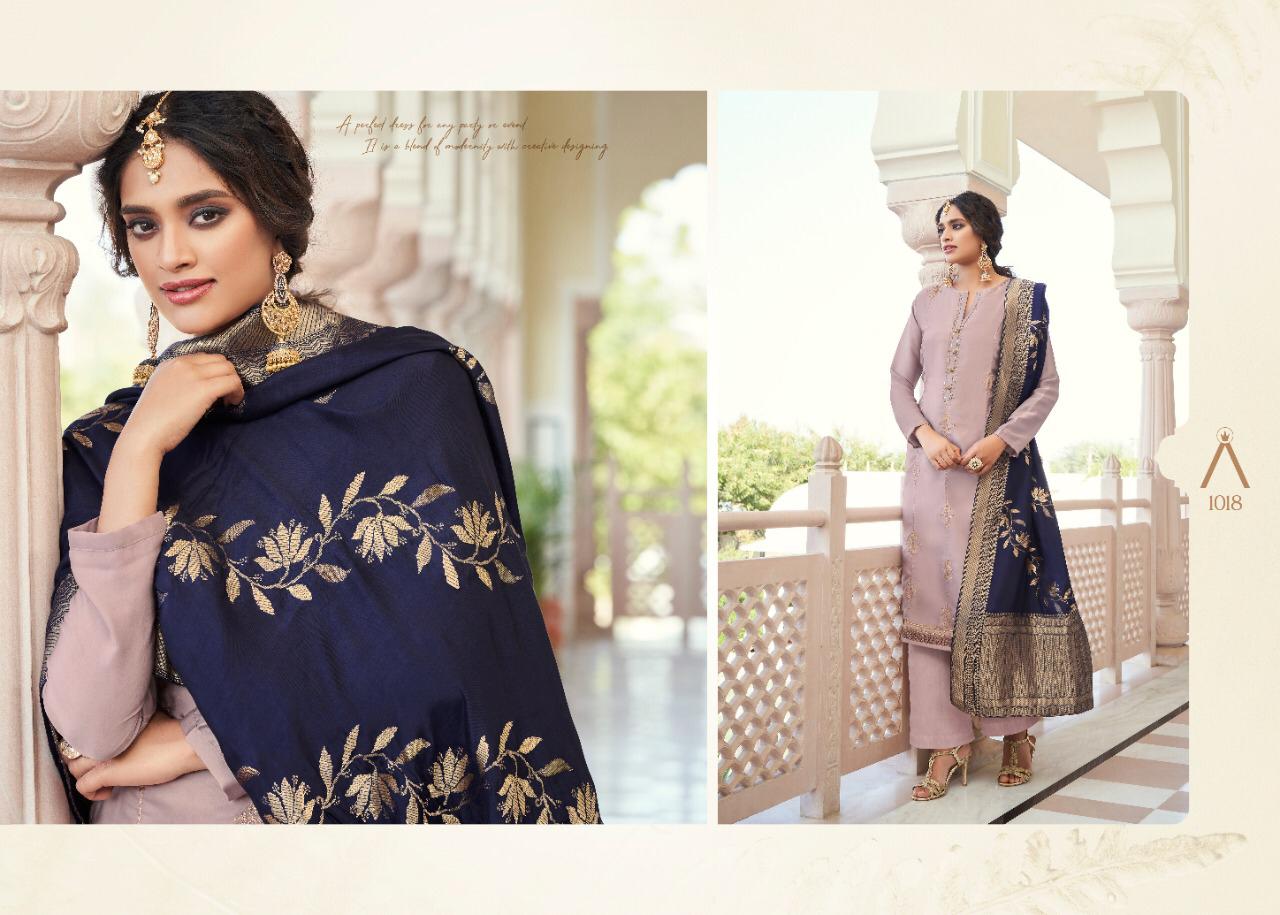Anika Presents Suhali  Fantastic  Designer Heavy  Modal Satin Silk With Embrdary Work Salwar Kameez Catalog At Wholesale Rate In Surat