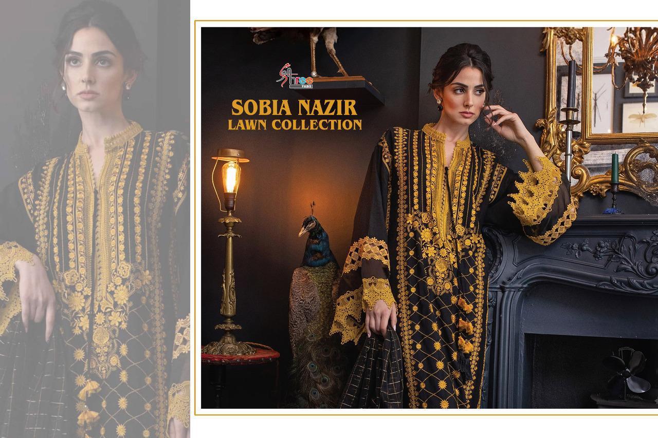 Shree Fabs Presents Sobia Nazir Lawn Collections Designer  Lawn With Exclusive Embroidery Pakistani Suits  Collection At Wholesale Rate In Surat