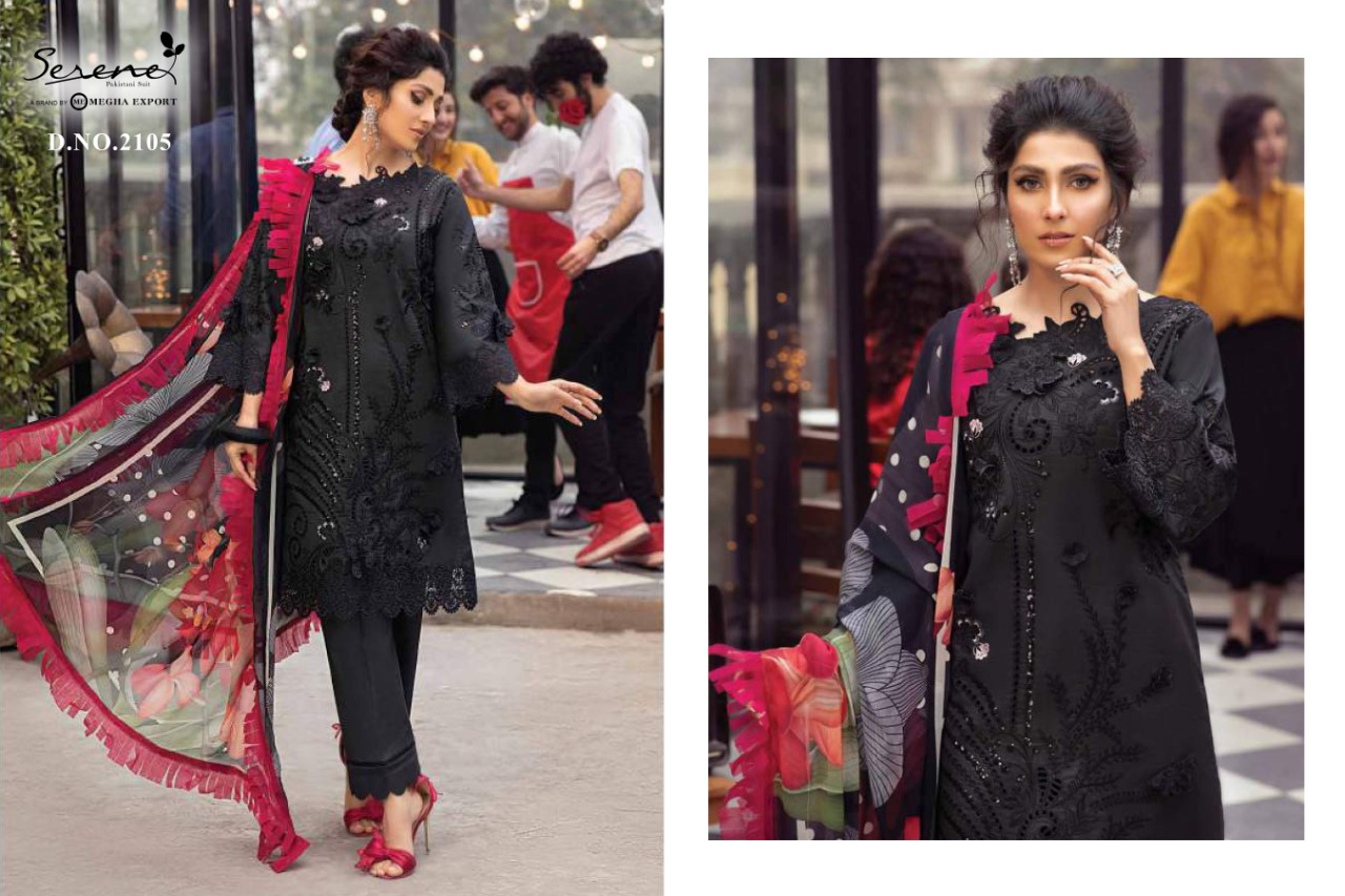 Serene Presents Mushq Heavy Cambric Lawn Embroidered Pakistani Suits Catalog At Wholesale Rate In Surat