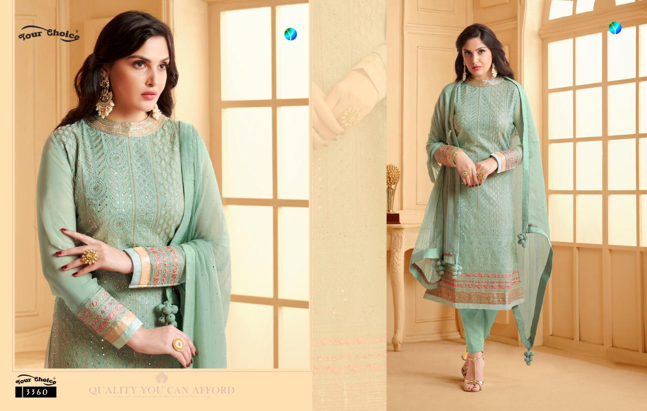 Your Choice Introdusing Lakhnavi  Real Georgette Heavy Look Salwar Suit Collection