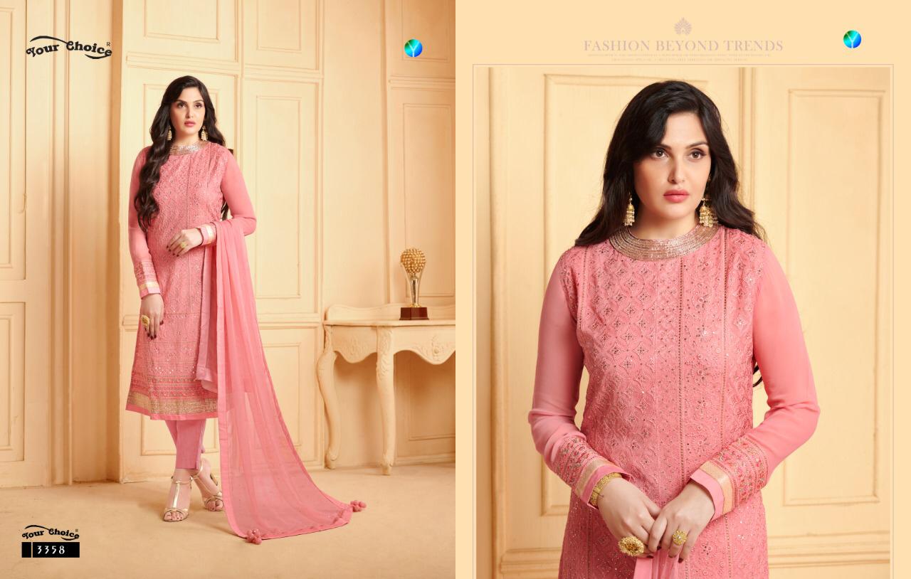 Your Choice Introdusing Lakhnavi  Real Georgette Heavy Look Salwar Suit Collection