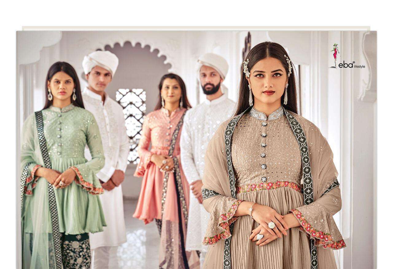 Eba Lifestyle Presents Classic Vol 2 Heavy Chinon With Embroidery Daimond Work Dress Material Salwar Suits Wholesale Dealer Surat