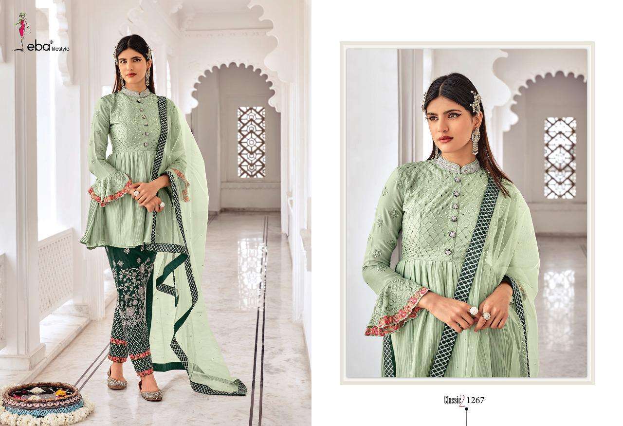 Eba Lifestyle Presents Classic Vol 2 Chinon With Embroidery Work Partywear Salwar Kameez Catalog At Wholesale Rate In Surat