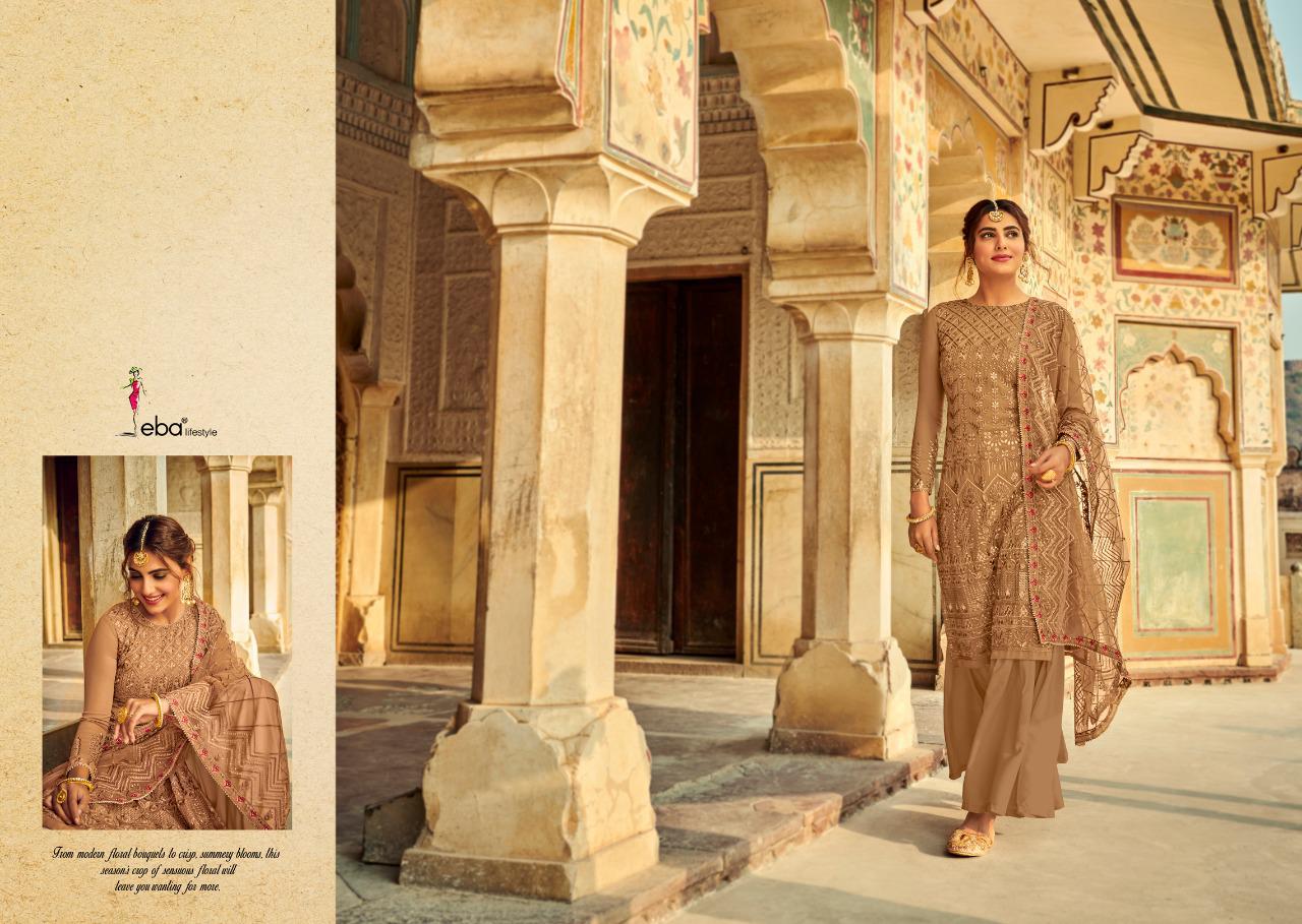 Eba Lifestyle Present Tashrif Heavy Faux Georgette With Heavy Embroidery Work Dress Material At Wholesale Rate In  Surat