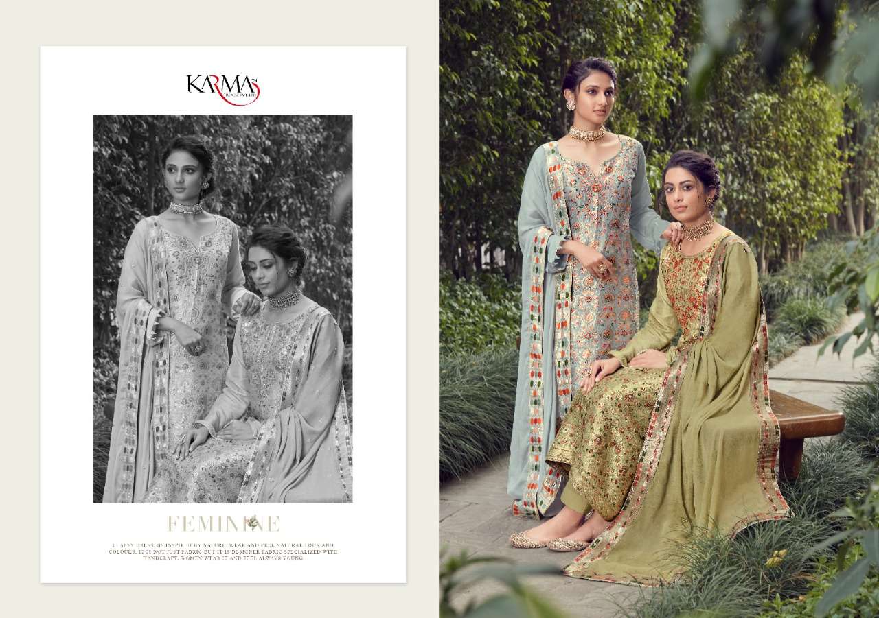 Karma Trandz Presents  Jashn Silk Jacquard Exclusive Indian Salwar Kameez At Wholesale Rate In Surat