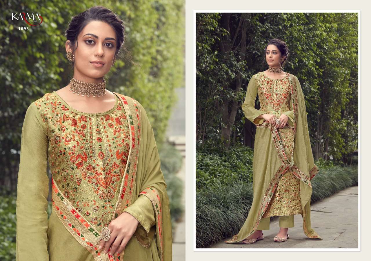 Karma Trandz Presents  Jashn Silk Jacquard Exclusive Indian Salwar Kameez At Wholesale Rate In Surat