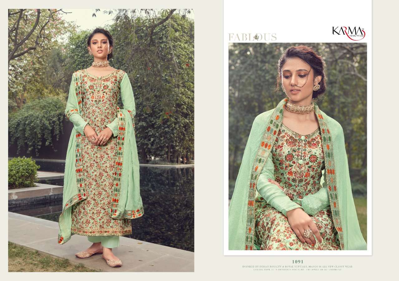 Karma Trandz Presents  Jashn Silk Jacquard Exclusive Indian Salwar Kameez At Wholesale Rate In Surat