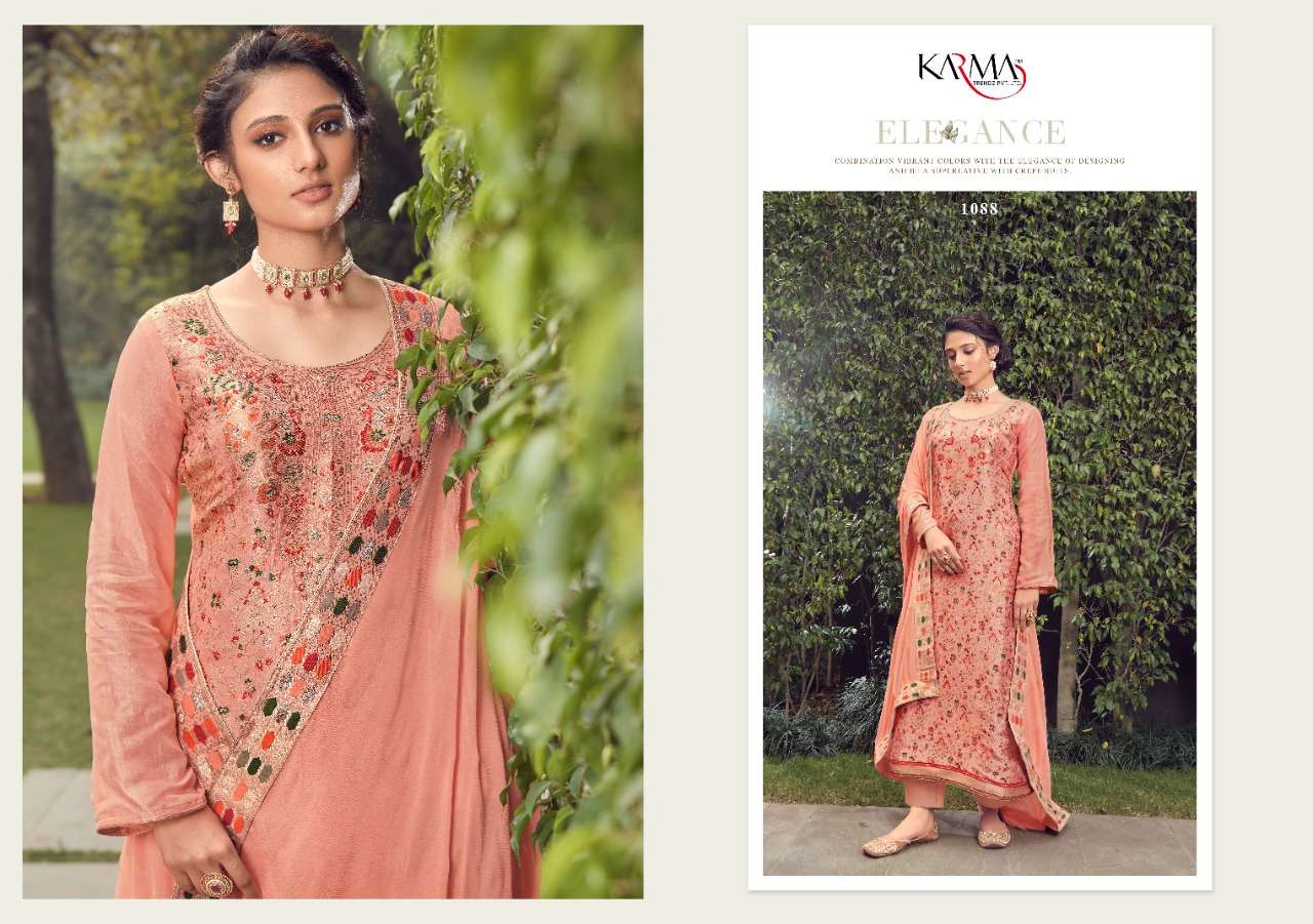 Karma Trandz Presents  Jashn Silk Jacquard Exclusive Indian Salwar Kameez At Wholesale Rate In Surat
