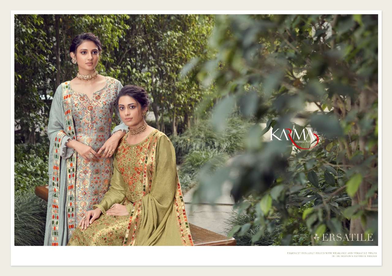 Karma Trandz Presents  Jashn Silk Jacquard Exclusive Indian Salwar Kameez At Wholesale Rate In Surat