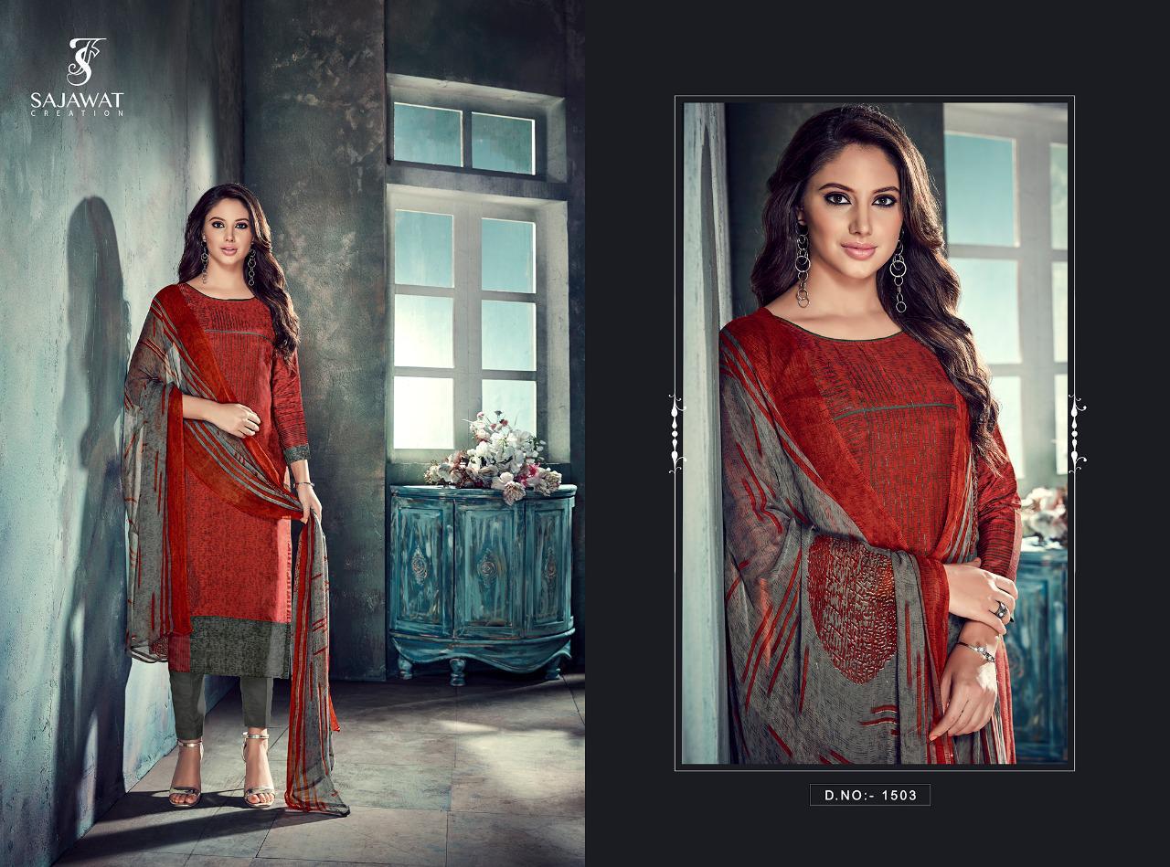 Sajawat Creation Matrix Printed Heavy Upda Silk Dress Material Collection At Wholesalw Rate In Surat