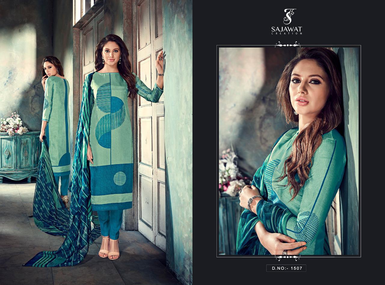 Sajawat Creation Matrix Printed Heavy Upda Silk Dress Material Collection At Wholesalw Rate In Surat