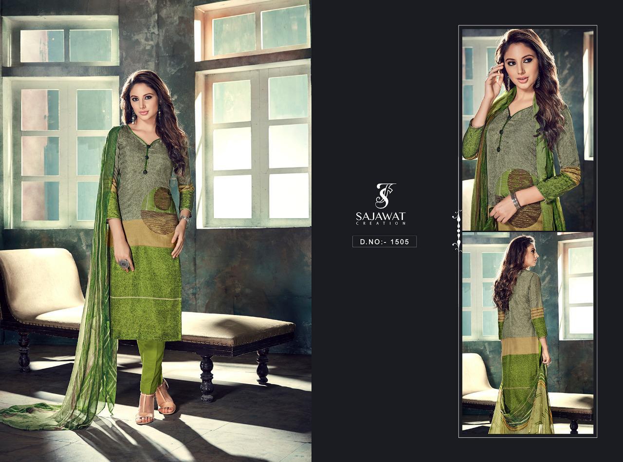 Sajawat Creation Matrix Printed Heavy Upda Silk Dress Material Collection At Wholesalw Rate In Surat