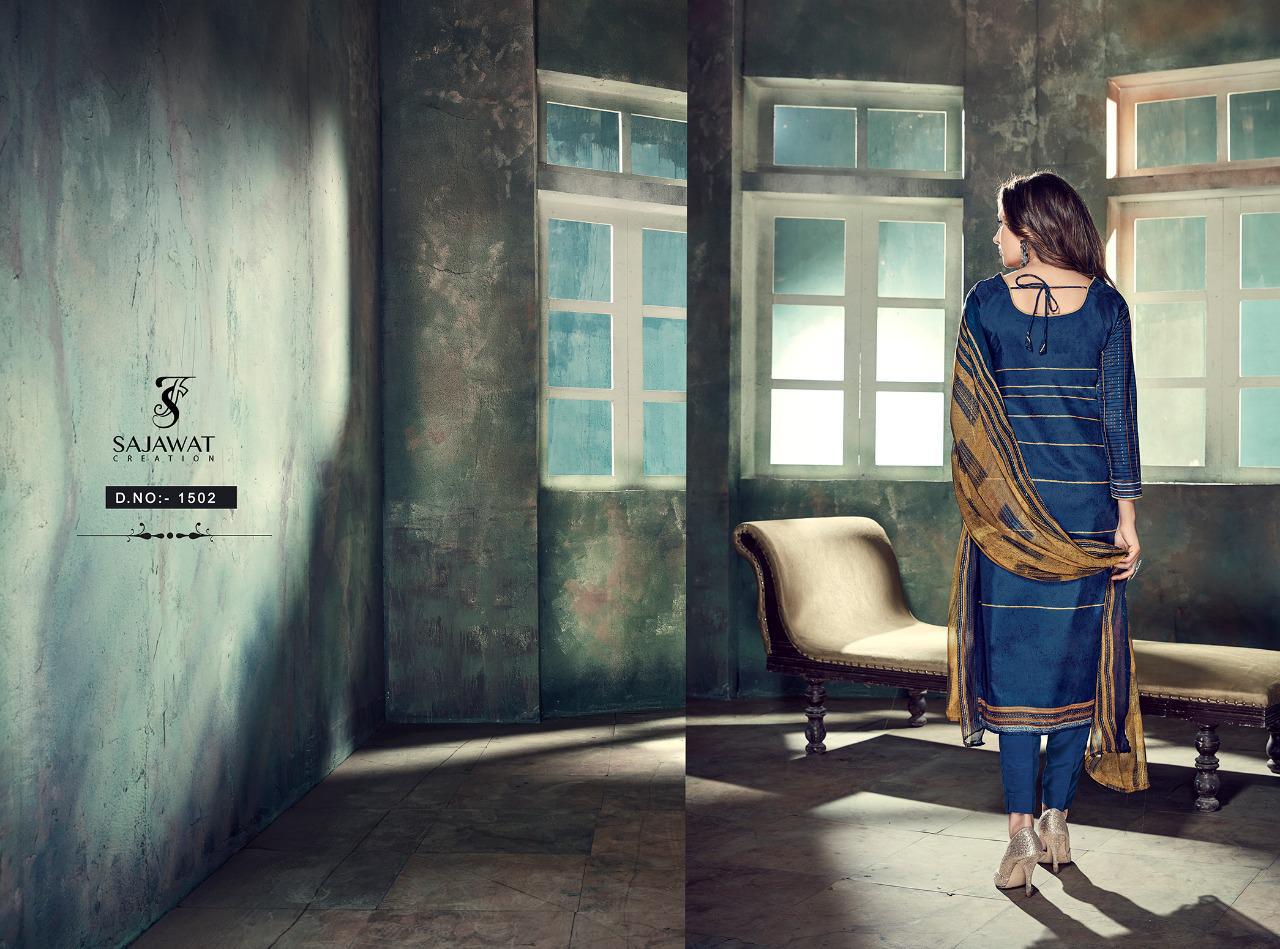 Sajawat Creation Matrix Printed Heavy Upda Silk Dress Material Collection At Wholesalw Rate In Surat