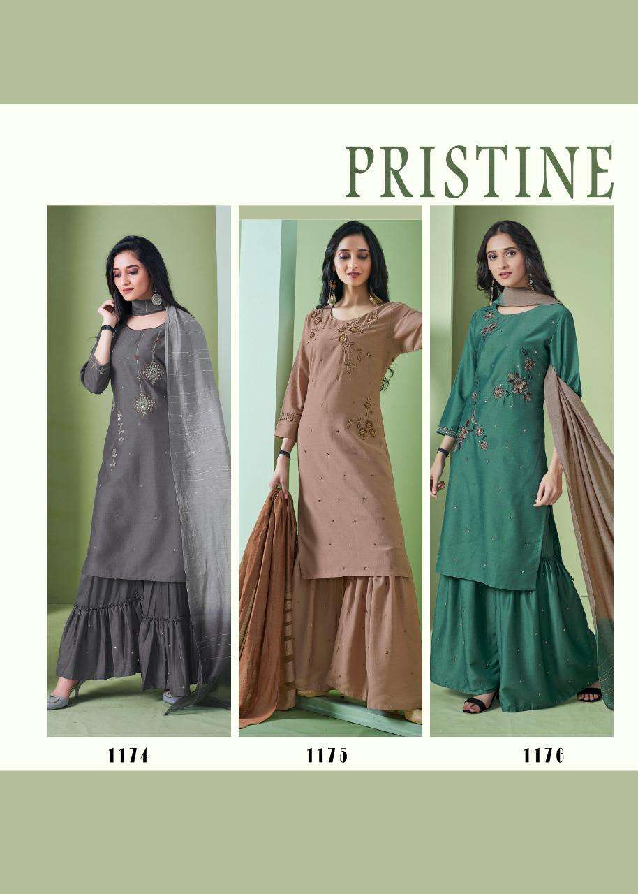 Vink Presents Pristine  Designer Readymade Silk Sharara Suits Concepts Catalog At Wholesale Rate In Surat
