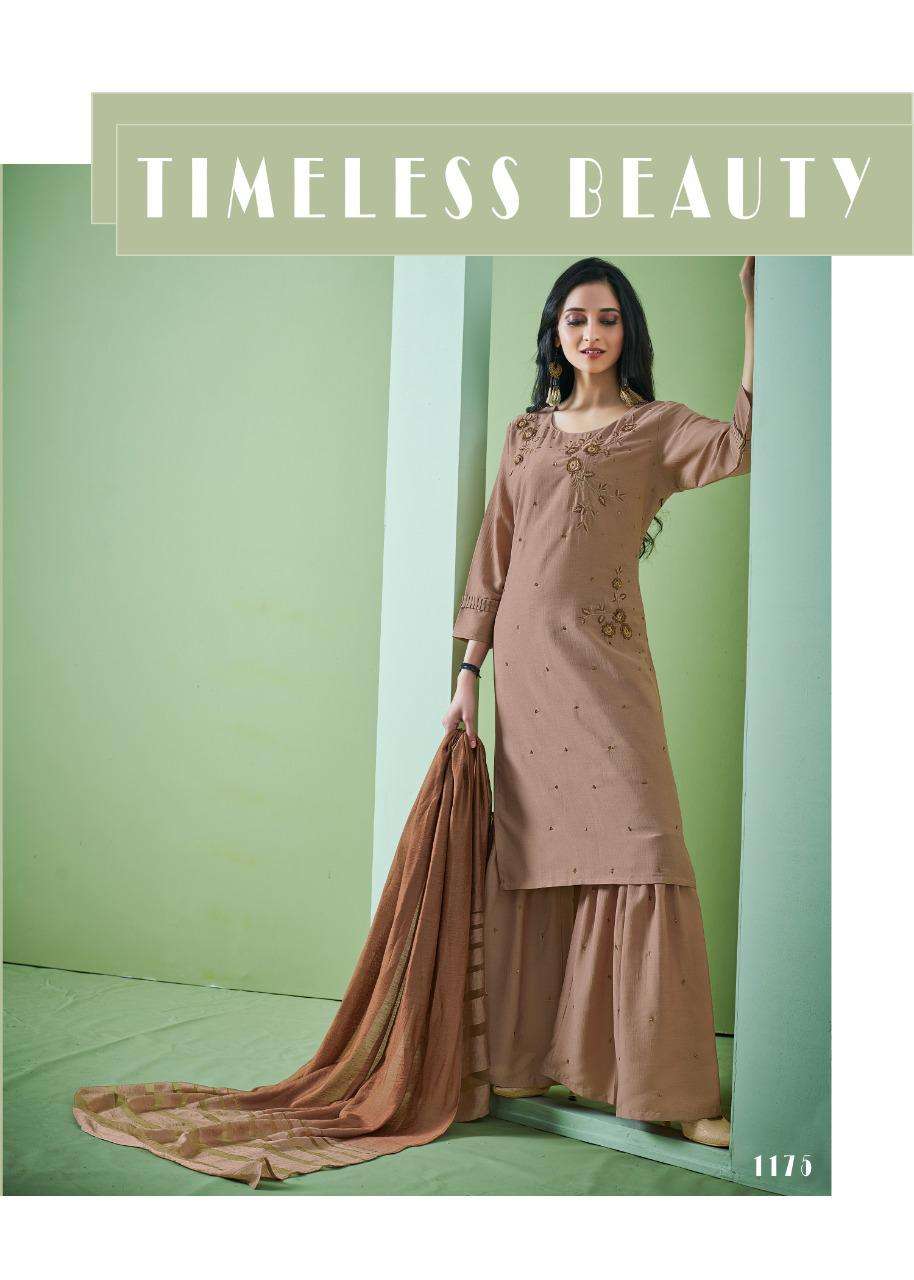 Vink Presents Pristine  Designer Readymade Silk Sharara Suits Concepts Catalog At Wholesale Rate In Surat