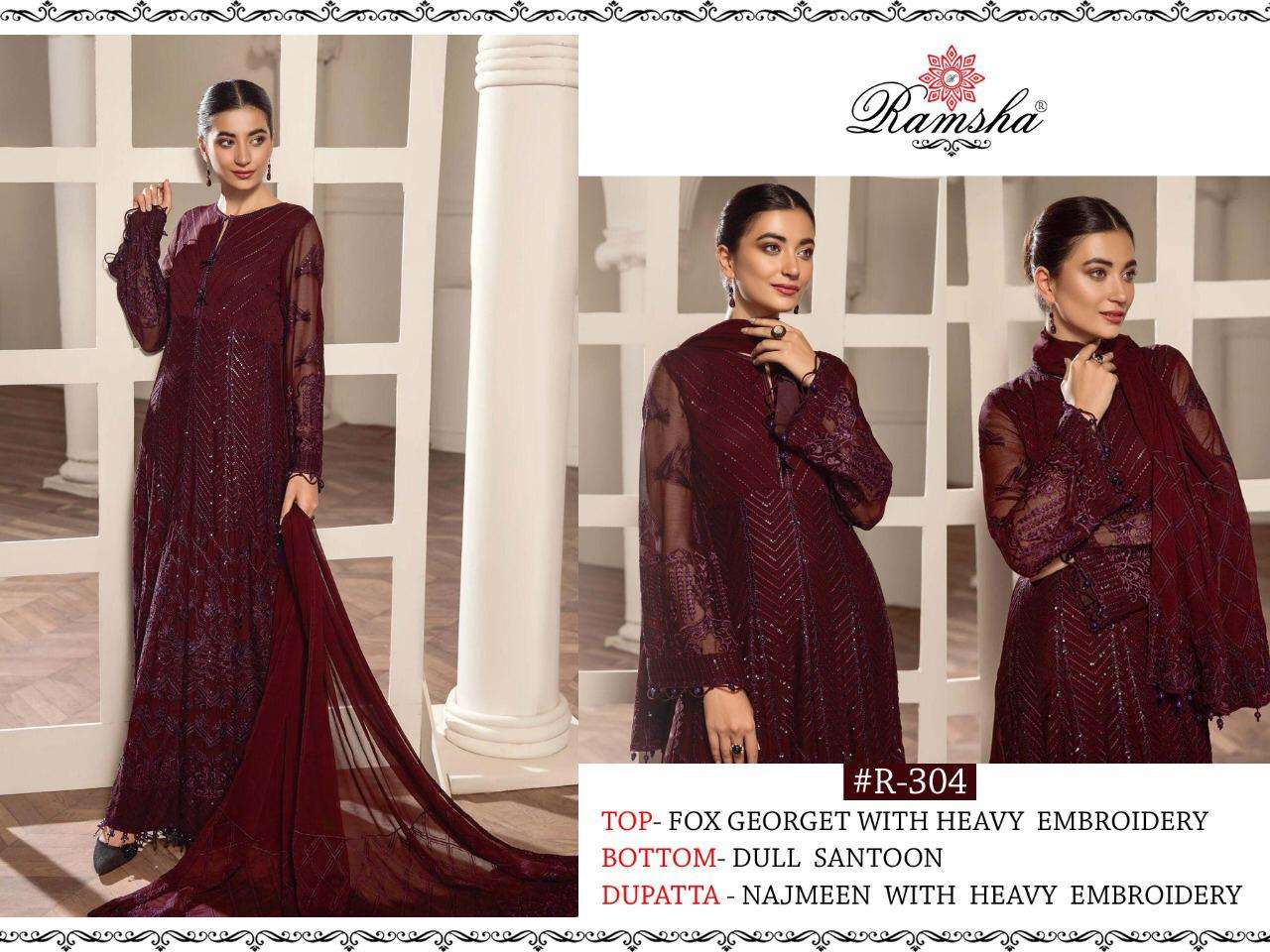 Ramsha Presents Ramsha Vol-10 Georgette Pakistani Salwar Suits Collections At Wholesale Rate In Surat