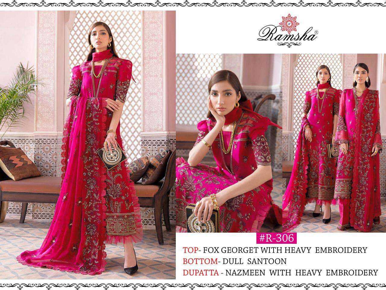 Ramsha Presents Ramsha Vol-10 Georgette Pakistani Salwar Suits Collections At Wholesale Rate In Surat