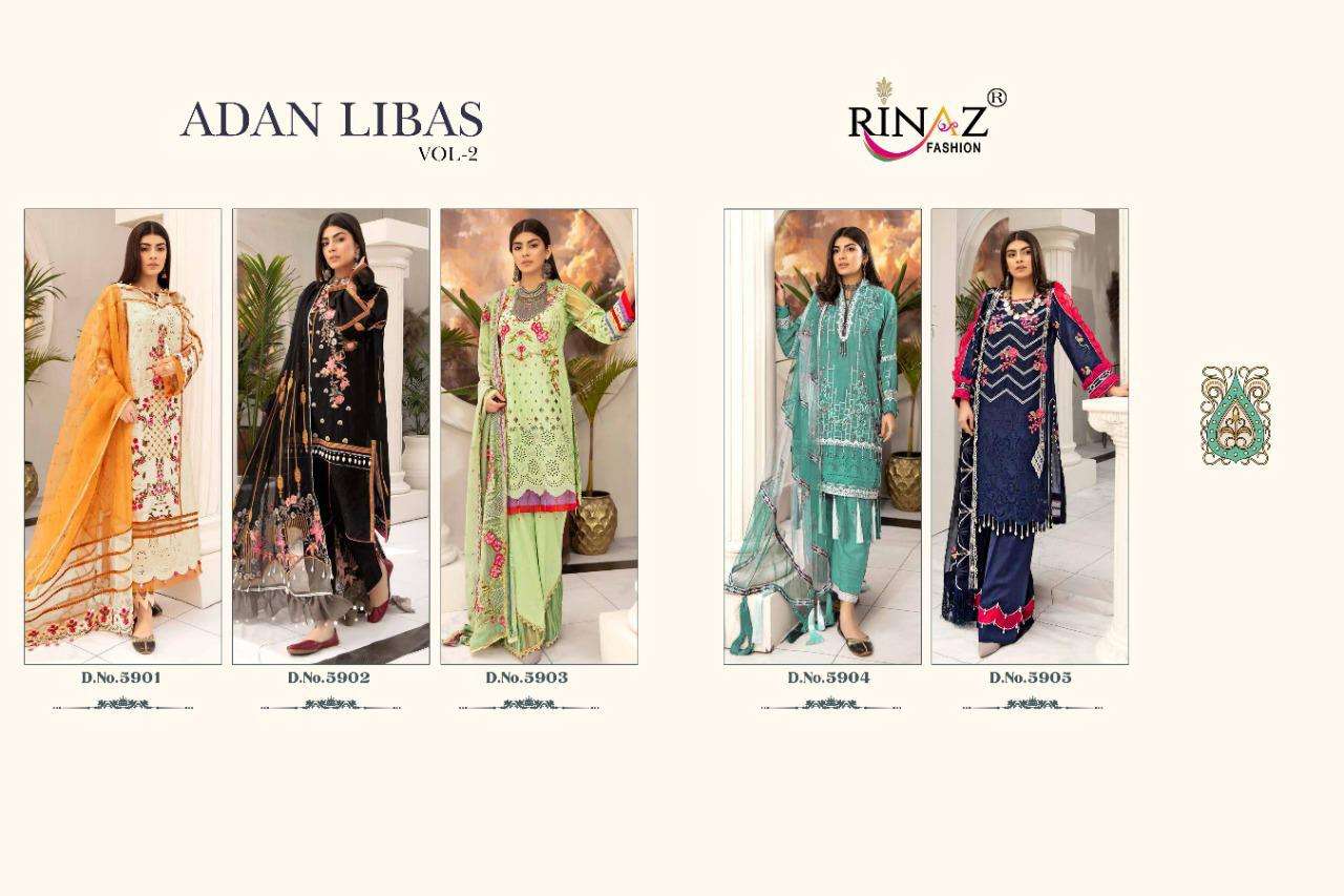 Rinaz Fashion Presents Adan Libas Vol-2 Cambric Cotton Pakistani Suits At Wholesale Rate In Surat