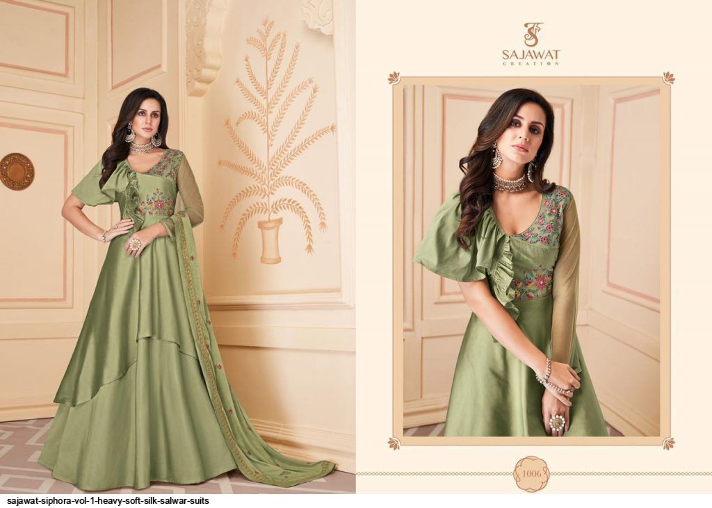 Siphora Vol-01silk Salwar Suits By Sajawat Creation At Wholesale Rate In Surat